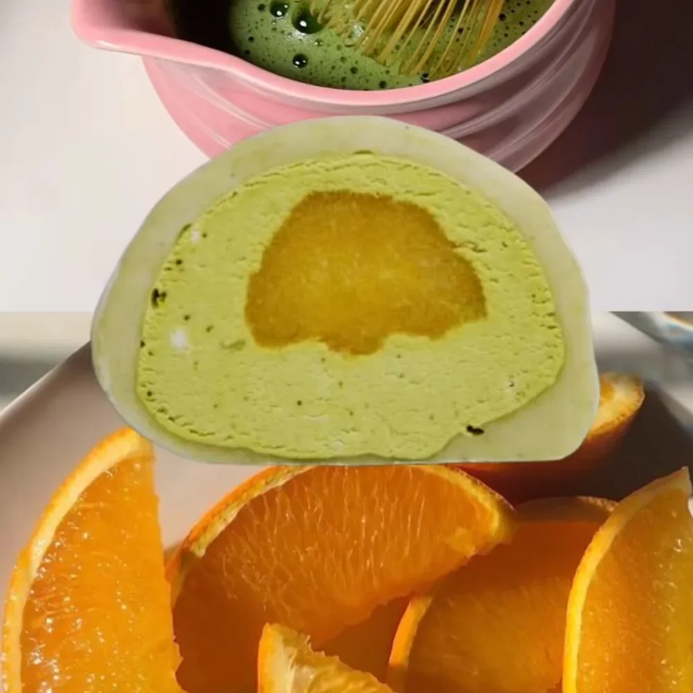 Matcha pomarańcza mochi premium sushi Zlota Sakura Warszawa