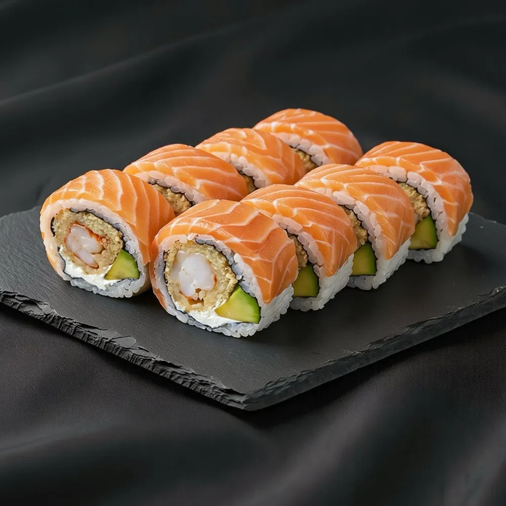 Philadelphia z krewetką tempura sushi Zlota Sakura Warszawa