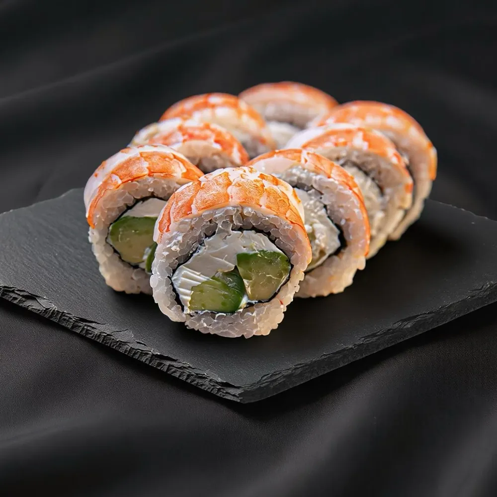 Philadelphia z krewetką sushi Zlota Sakura Warszawa