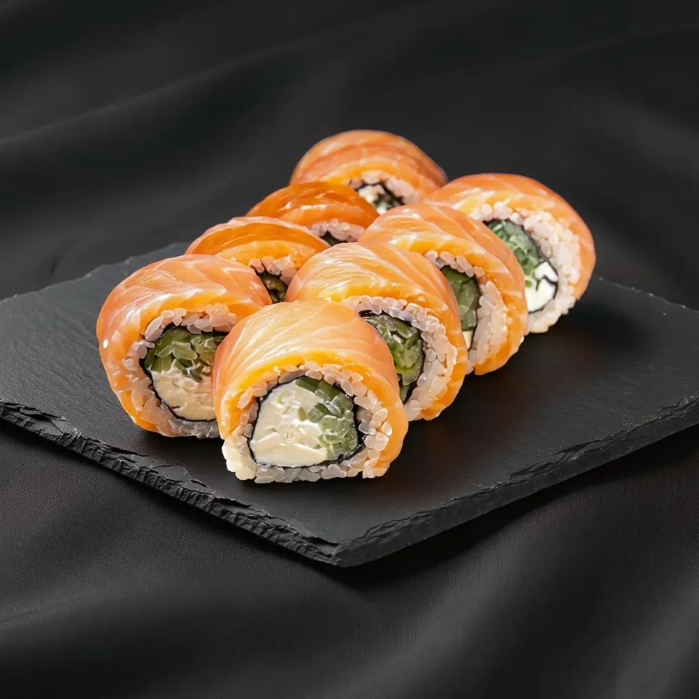 Philadelphia z wędzonym łososiem sushi Zlota Sakura Warszawa