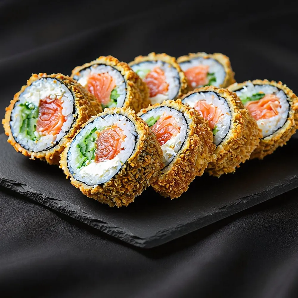 Tempura z łososiem sushi Zlota Sakura Warszawa