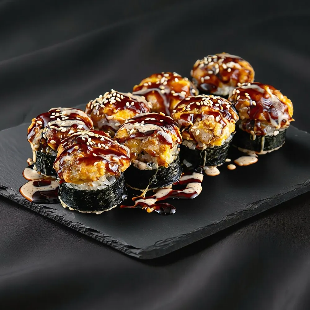 Pieczony roll z węgorzem sushi Zlota Sakura Warszawa